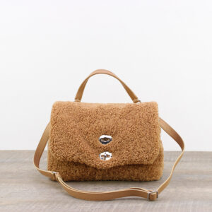 Postina® Small in tessuto teddy brown teddy