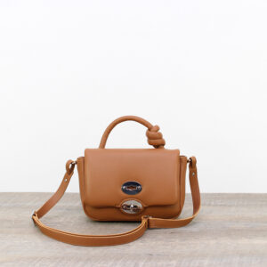 ELLA SOFT SMALL IN PELLE LISCIA CUOIO