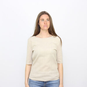 BLUSA CARAIBI IN JERSEY PLISSE' CORTECCIA SABBIA