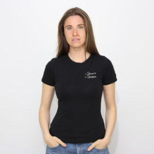 T-SHIRT ESME STRETCH - STRESS + STRASS NERO