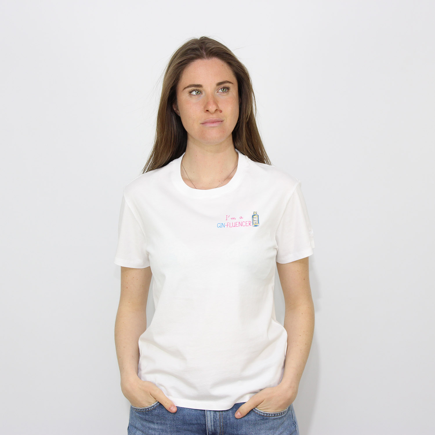 T-SHIRT EMILIE GIN-FLUENCER BIANCO