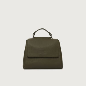 Borsa Sveva soft piccola in pelle con tracolla bosco