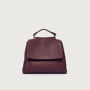 Borsa Sveva soft piccola in pelle con tracolla chianti