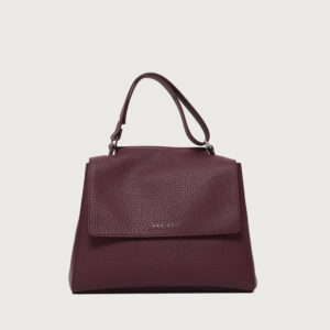 Borsa Sveva soft media in pelle con tracolla chianti