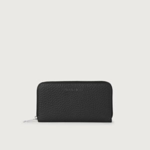 Portafoglio soft in pelle con RFID nero