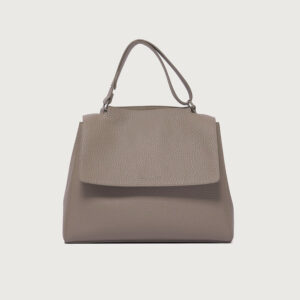 Borsa Sveva soft media in pelle con tracolla taupe