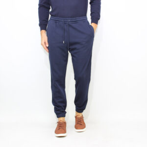 Pantaloni jogging in felpa blu navy