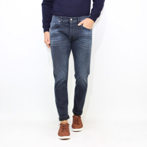 Jeans Icon regular stretch lavaggio blue black scuro
