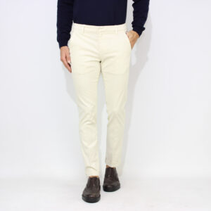 Pantalone Gaubert in gabardina stretch mano calda avorio