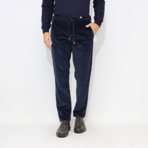 Pantalaccio in velluto a coste misto modal blu navy