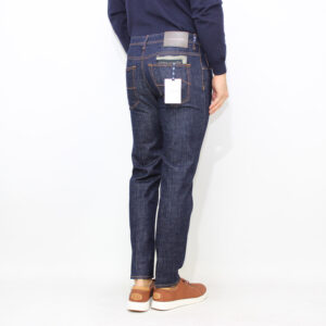 Jeans Scott cropped in denim comfort blu scuro salpa grigia