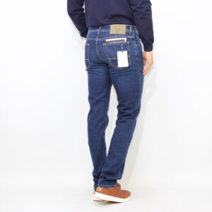 Jeans Nick Slim power stretch blu medio salpa verde oliva