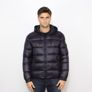 Piumino Verbier con cappuccio blu navy