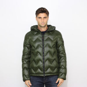 Piumino Honova Lks con trapunta chevron verde oliva