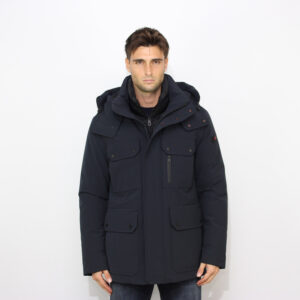 Field jacket Ebride Tj in tessuto stretch blu grafite