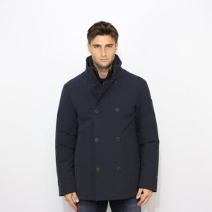 Piumino doppiopetto Militao Tj in tessuto stretch blu grafite