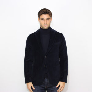 Giacca in velluto a coste stretch dark navy