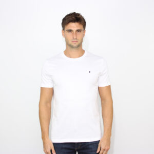 T-shirt regular in jersey logo applicato bianco