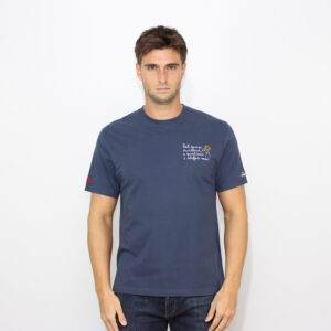 T-shirt vacanze bel temp, turtlein blu