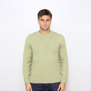 Maglia girocollo mouliné rasata lime