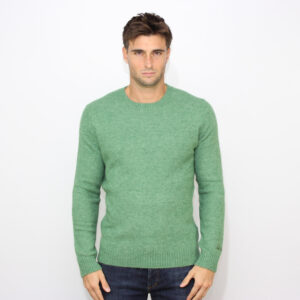 Maglia girocollo alpaca stretch salvia