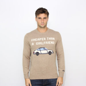 Maglia jacquard Cheaper than a car beige