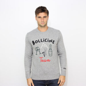 Maglia ricamata Bollicine team grigio