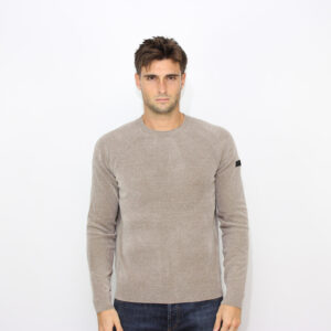 Maglia girocollo velvet round knit tobacco