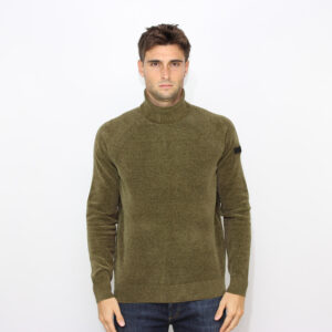 Dolcevita velvet turtleneck knit light green