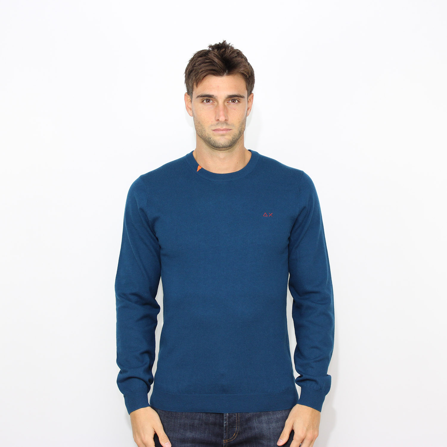 Maglia girocollo petrolio