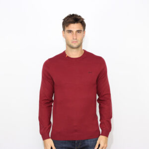 Maglia girocollo rosso bordeaux