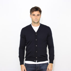 Cardigan V blu navy