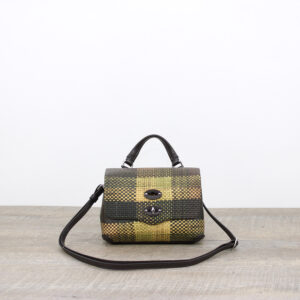 Postina® Scozzese Baby in pelle stampata green prunno