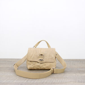 Postina® Plissè Baby in pelle plissettata beige lio grande
