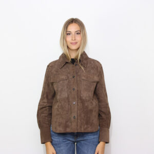 Overshirt Gioco in suede marrone