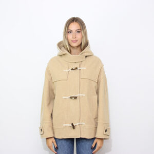 Montgomery in panno di lana e cashmere crema