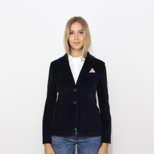 Giacca slim in corduroy dark navy