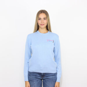 Maglia ricamo campionessa di après ski azzurra
