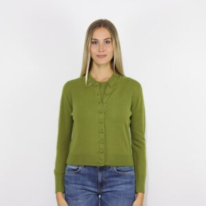 Rebecca crop in lana pistacchio