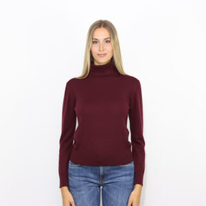 Dolcevita in lana merinos bordeaux