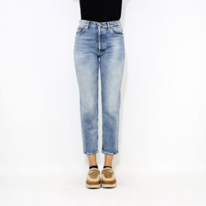 Jeans regular Icon in denim stretch riciclato lavaggio chiaro vintage pulito