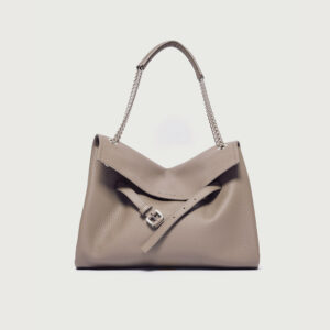 Borsa Venus soft midi in pelle taupe