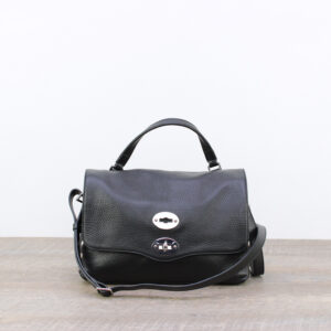 Postina® Daily Small in pelle martellata nero