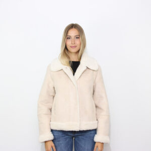 Giubbo Lorayne in eco montone crema