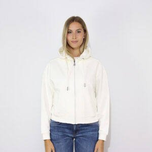 Felpa con cappuccio Arwen fleece peach white gardenia