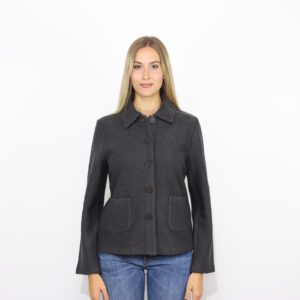 Giacca lana cotta carbone