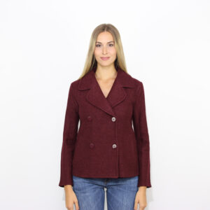 Giacca doppiopetto lana cotta sangria