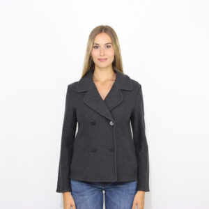 Giacca doppiopetto lana cotta carbone