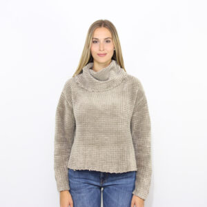 Maglia Cinematt turtleneck wom knit tobacco