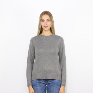 Maglia girocollo con lame' grigio fumo